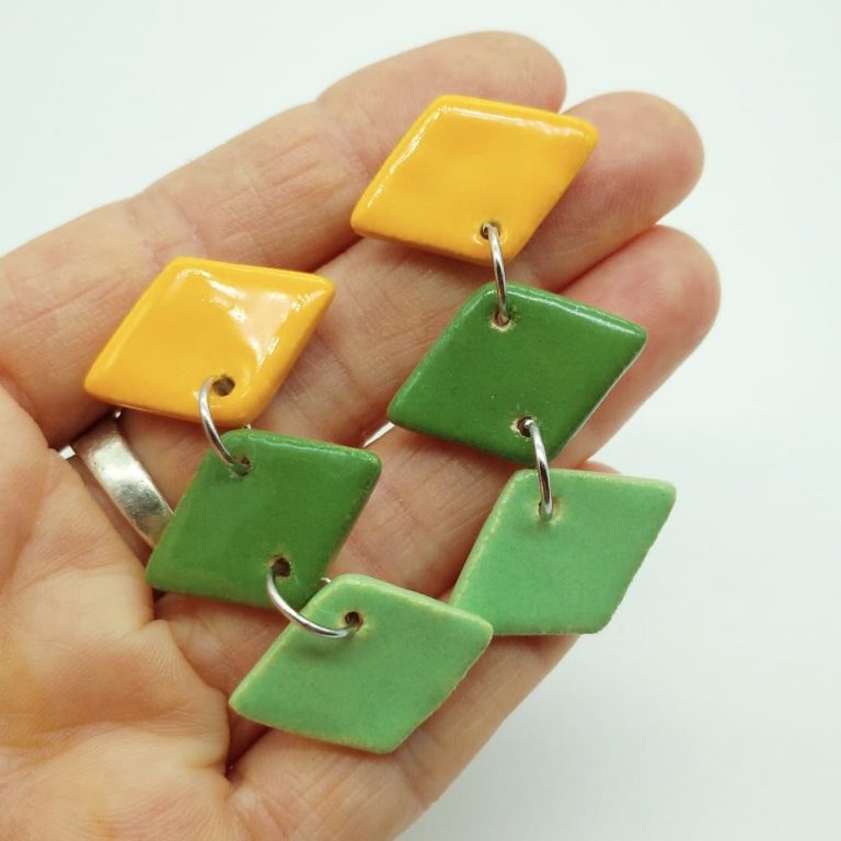 Pendientes Cerámica esmalatada Kiano