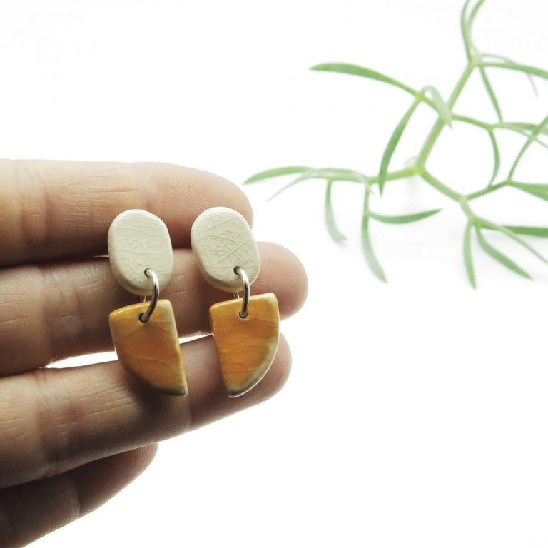Joyería cerámica pendientes Anona