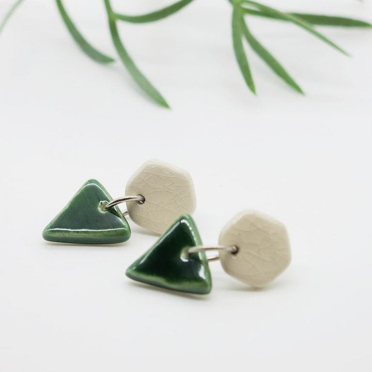 Pendientes cerámica artesanal Frutipan