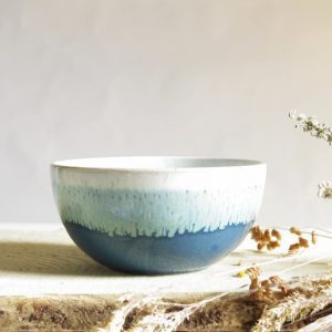 Bol cerámica Wax azul