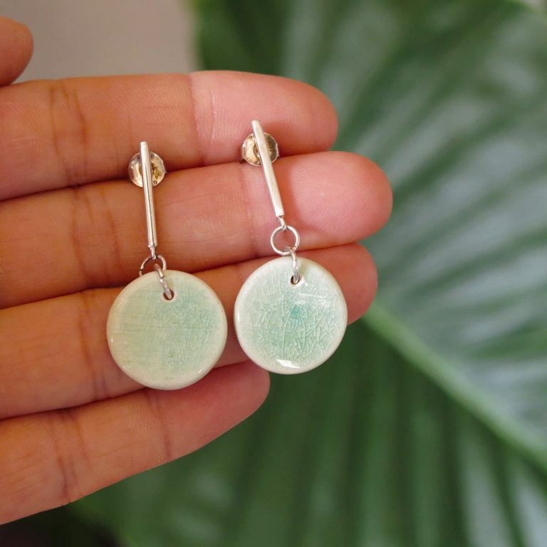 Pendientes cerámica y plata