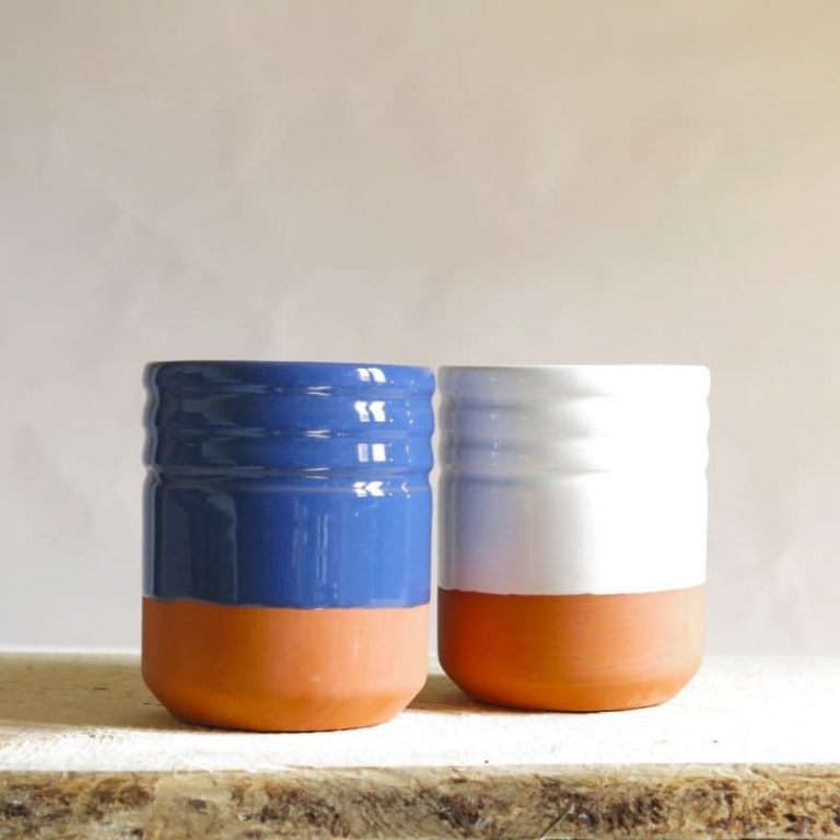 vasos de barro vidriado