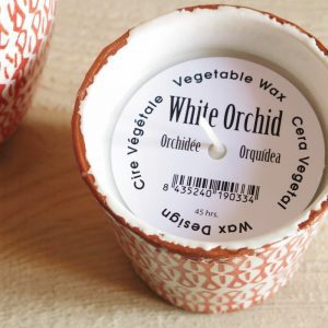 Vela aromática orquídea blanca artesanal